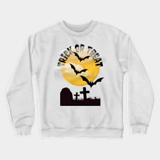 Trick or Treat Halloween Design Crewneck Sweatshirt